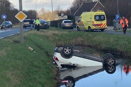 Auto te water in Castricum