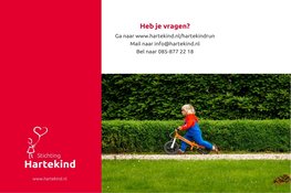 Ren mee van 24 t/m 31 oktober voor Stichting Hartekind