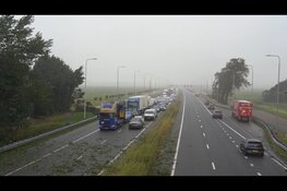 A9 praktisch dicht door omgevallen bomen