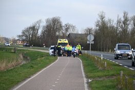 Ongeluk met fietser en scooter op fietspad Castricum