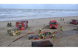 Grote brand in strandtent Castricum