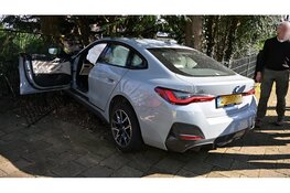 Automobilist komt tot stilstand tegen boom in tuin