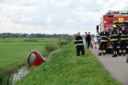 Brommobiel te water langs N203