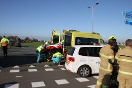 Fietser te water in Akersloot