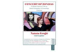 Twee nieuwe sterren treden op in Theater Koningsduyn bij Toonbeeld Concert op Zondag